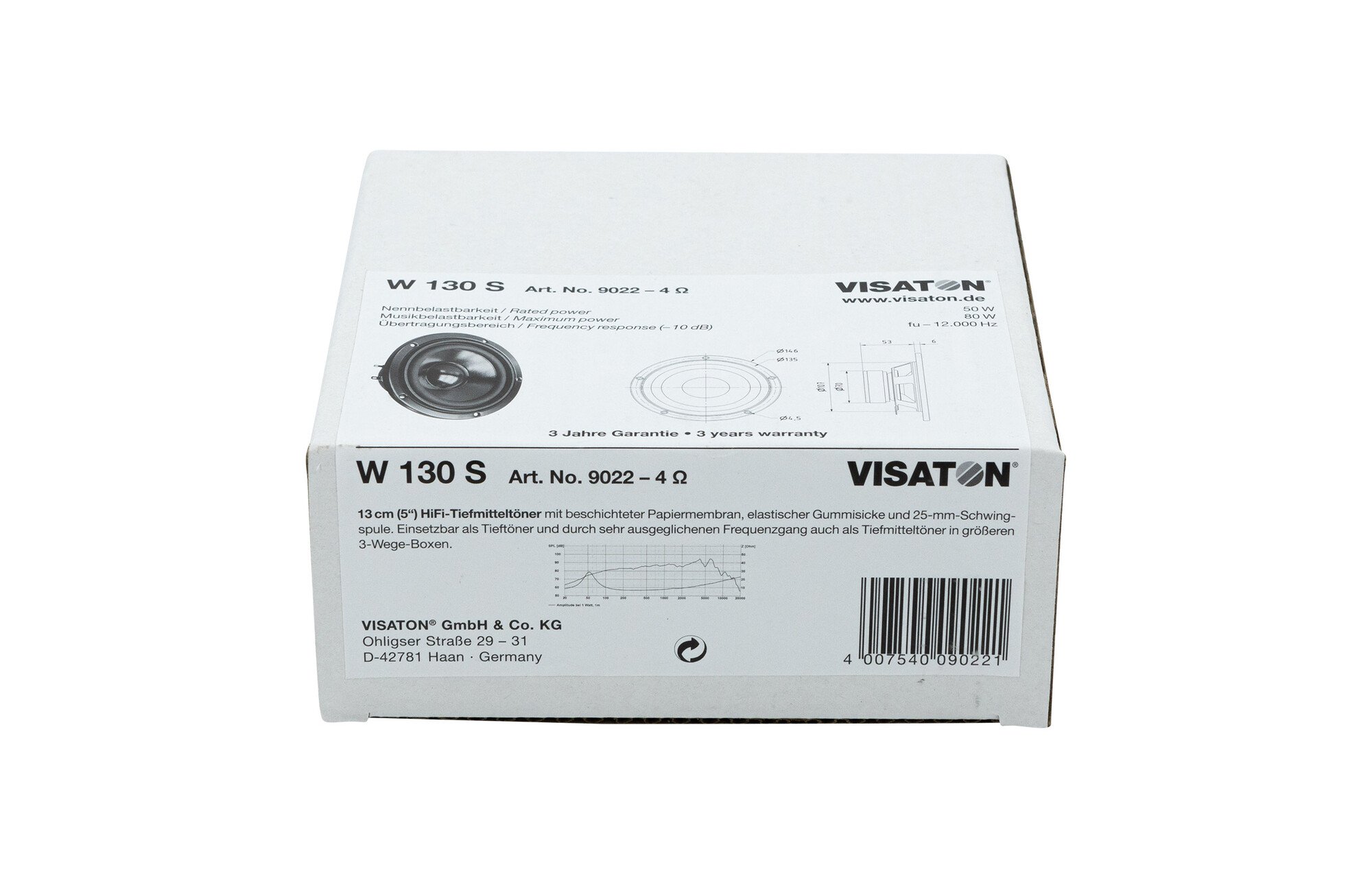 Visaton W 130 S - 4 5" mélysugárzó 4 Ohm
