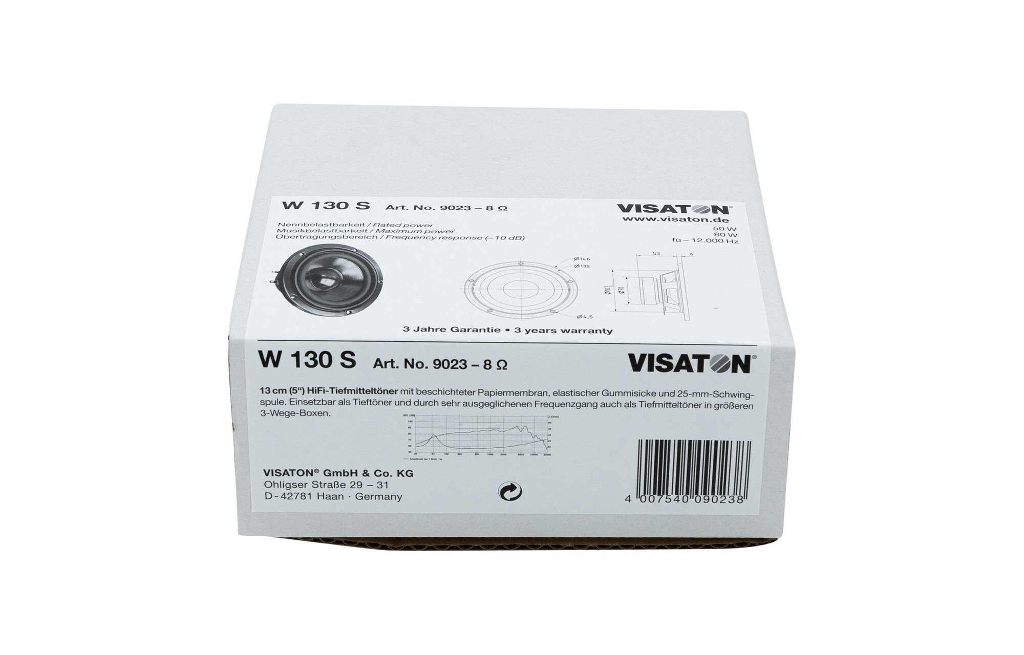 Visaton W 130 S - 8 5" mélysugárzó 8 Ohm