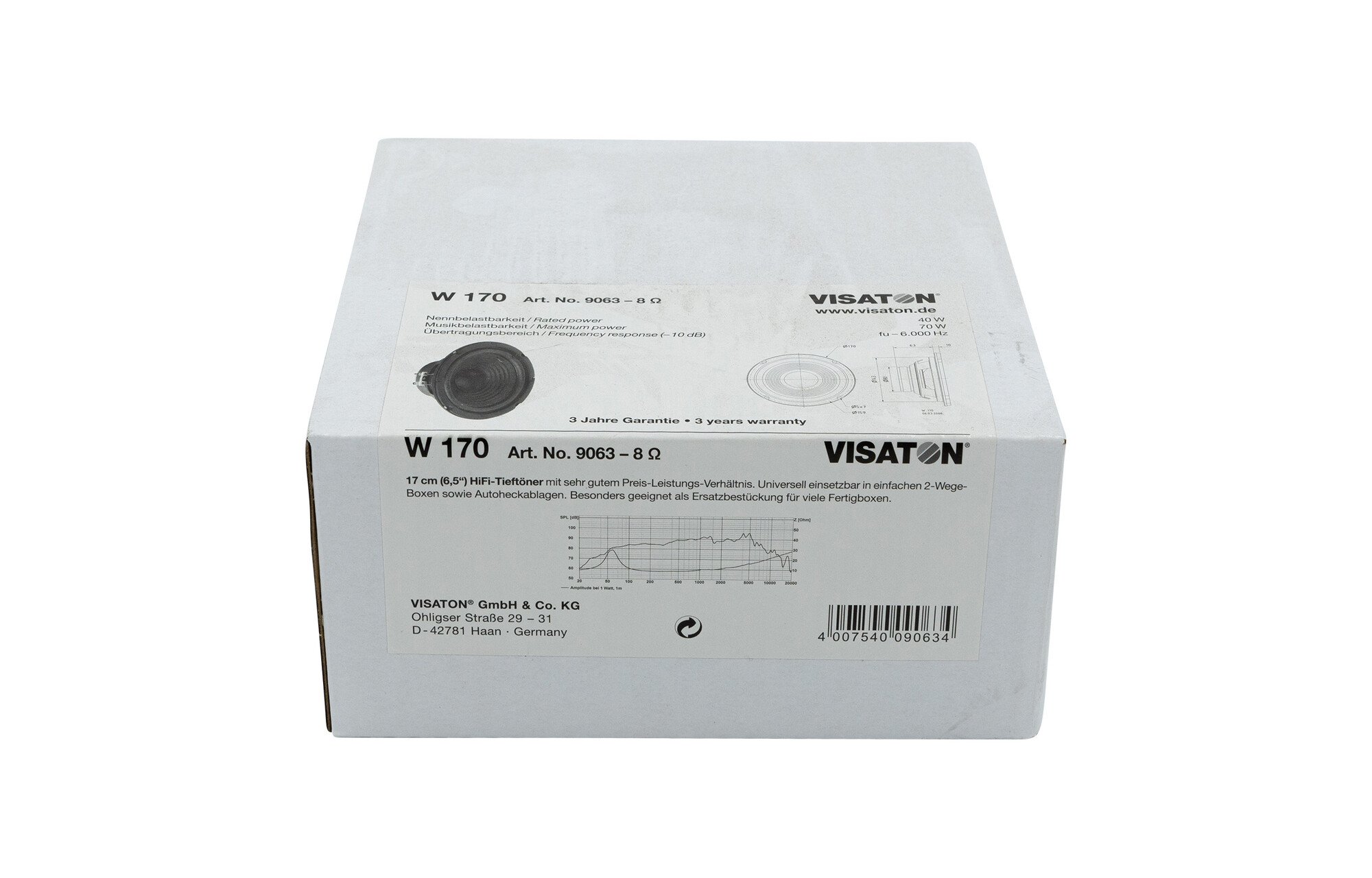 Visaton W 170 6.5" mélysugárzó 8 Ohm