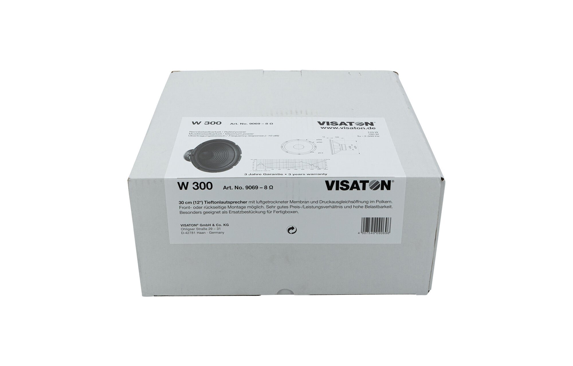 Visaton W 300 - 8	 12" mélysugárzó 8 Ohm