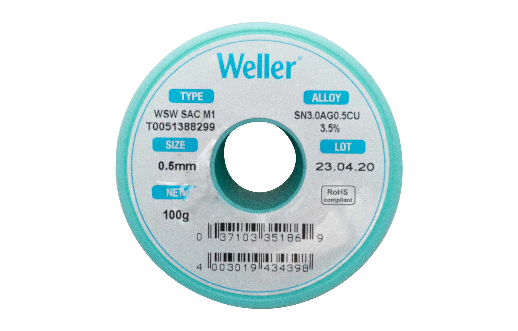 Weller 0,5 mm 100 g forrasztóanyag