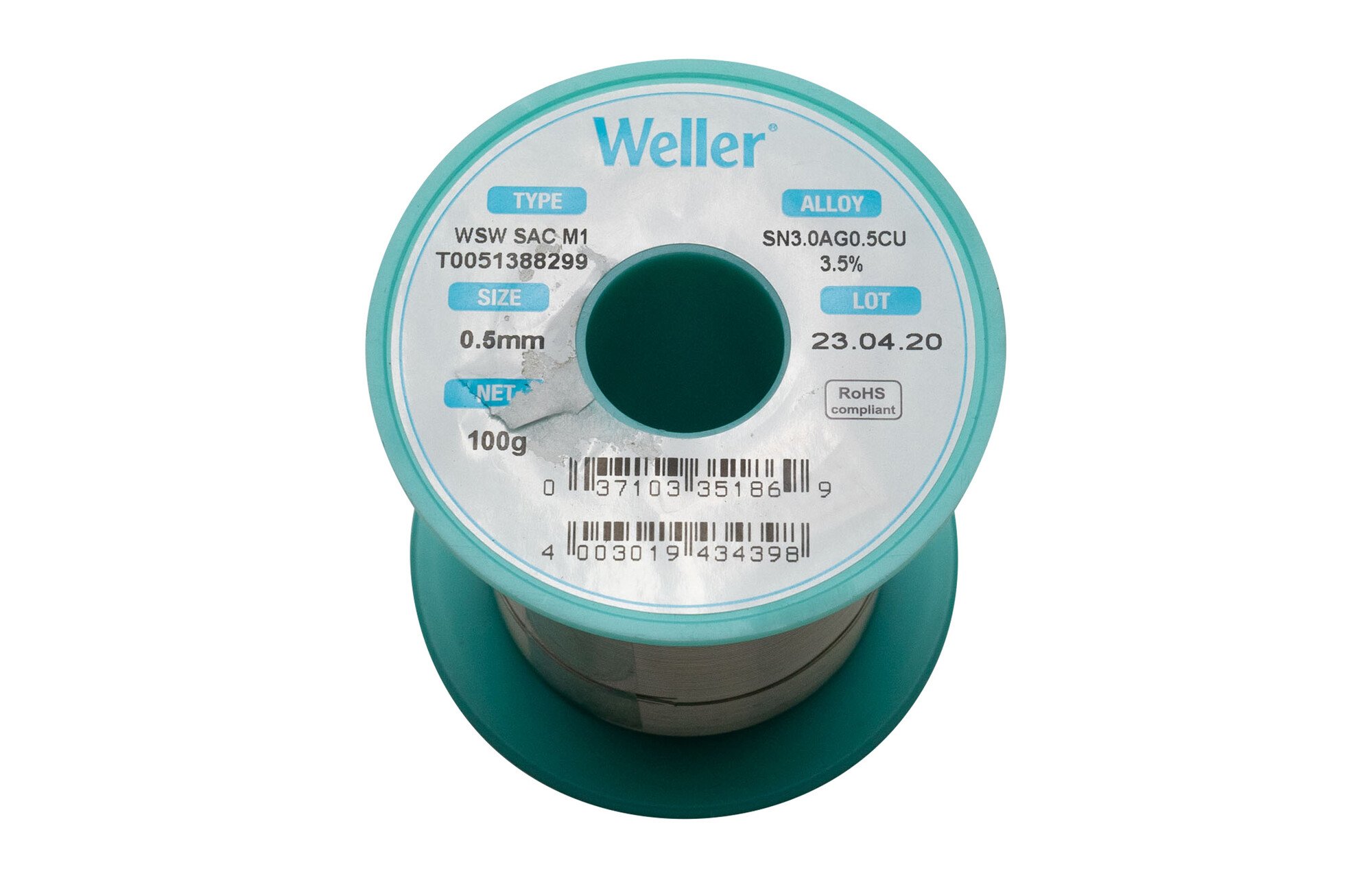 Weller 0,5 mm 100 g forrasztóanyag