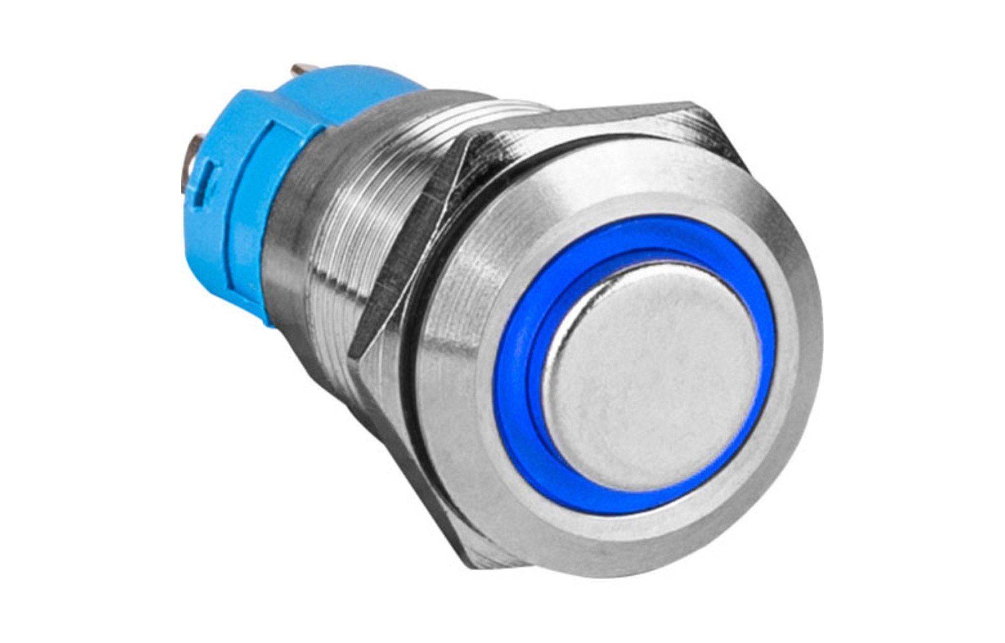 SPST N.O. 12 mm vízálló emelt nyomógombos kapcsoló