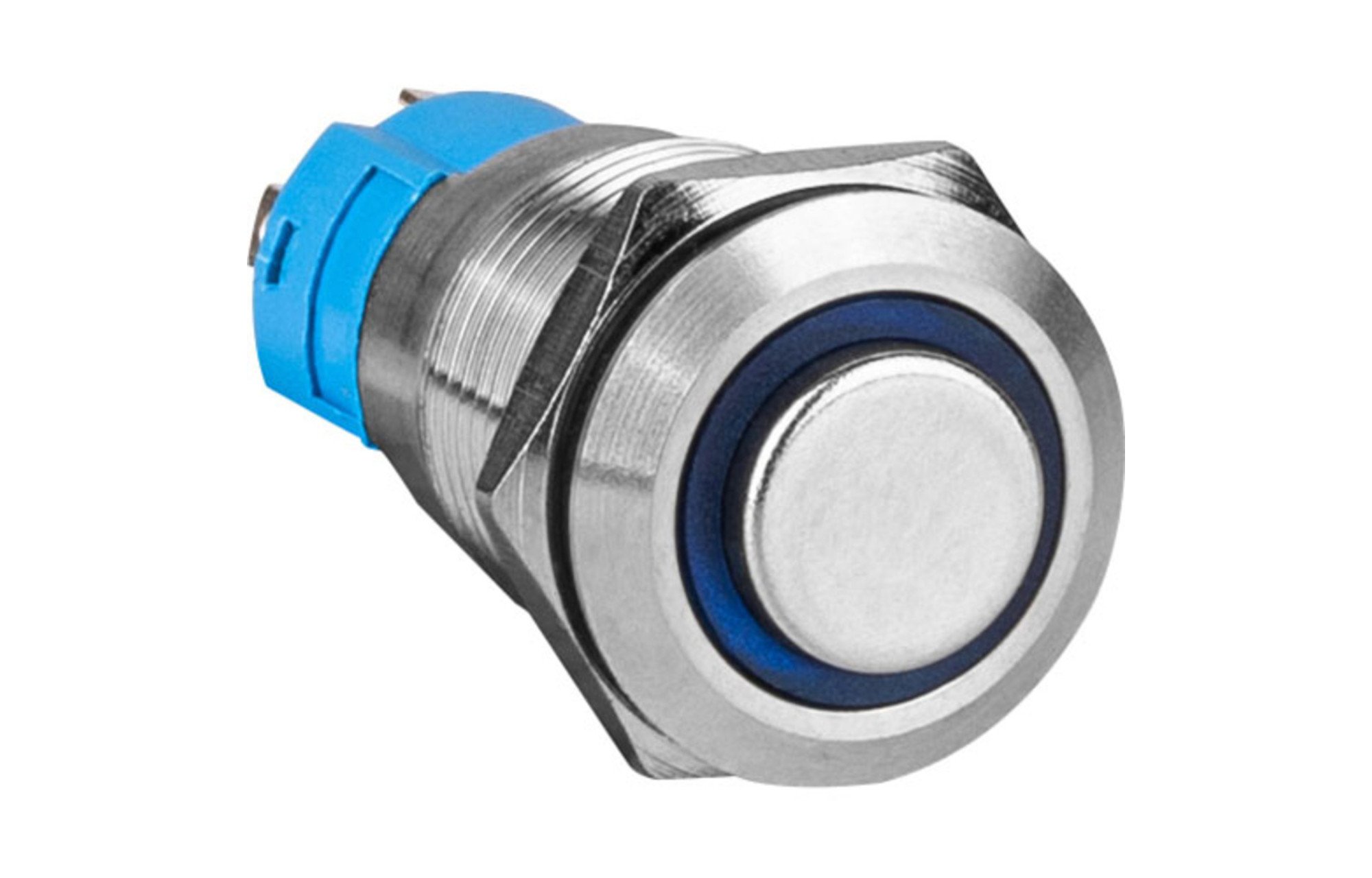 SPST N.O. 12 mm vízálló emelt nyomógombos kapcsoló