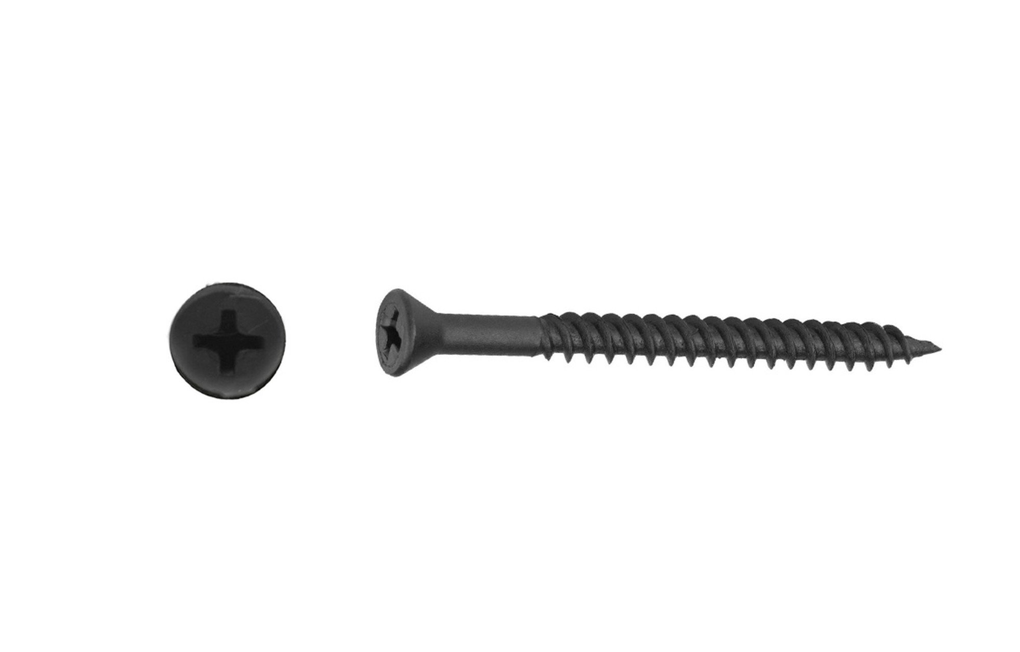 Fekete lapos fejű fa csavar | 3,3 mm x 41,3 mm