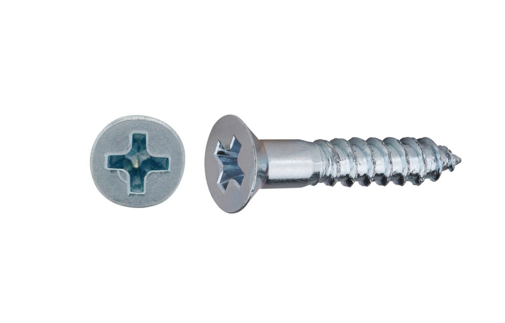 Lapos fejű fa csavar, cink | 2,8 mm x 15,9 mm