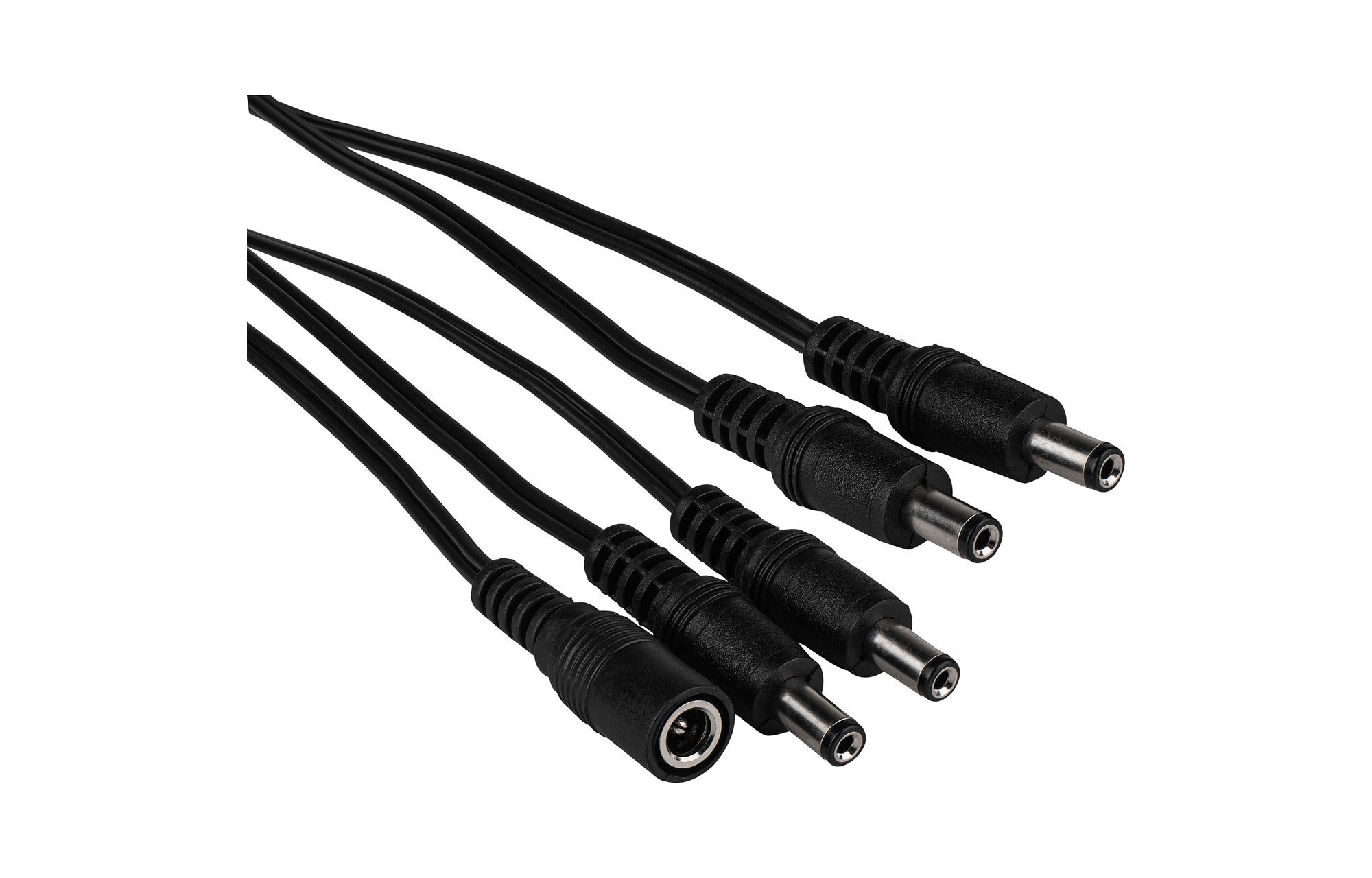 2,1 x 5,5 mm-es DC Y-kábel 1 mama és 4 férfi csatlakozóval