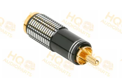 Arany RCA Super Plug csatlakozó, fekete, 8 mm-es kábelbevezetés