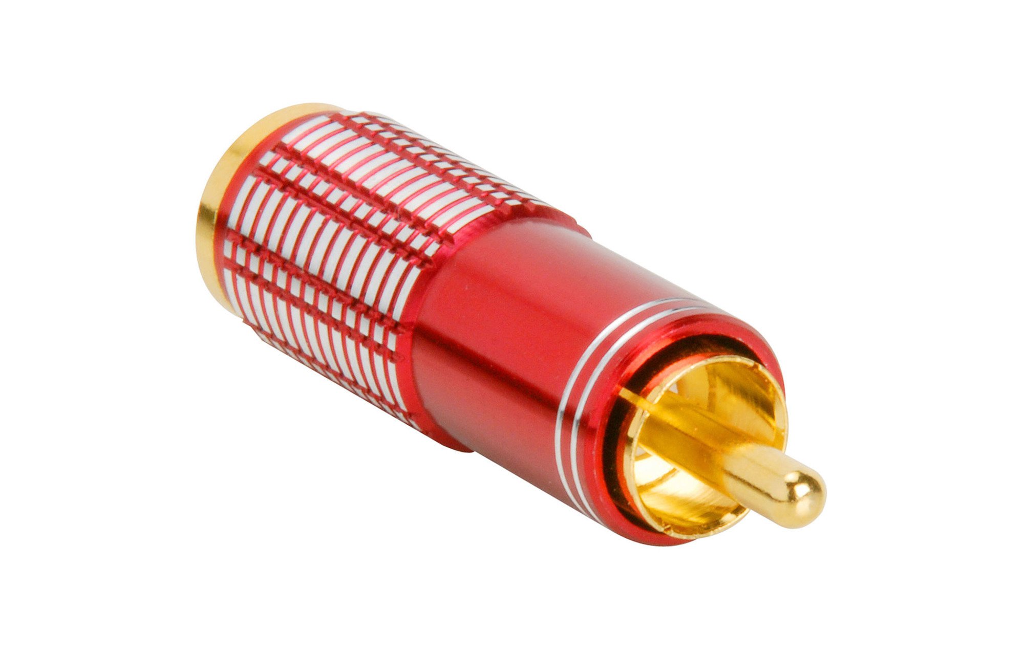 Arany RCA Super Plug csatlakozó, piros, 8 mm-es kábelbevezetés
