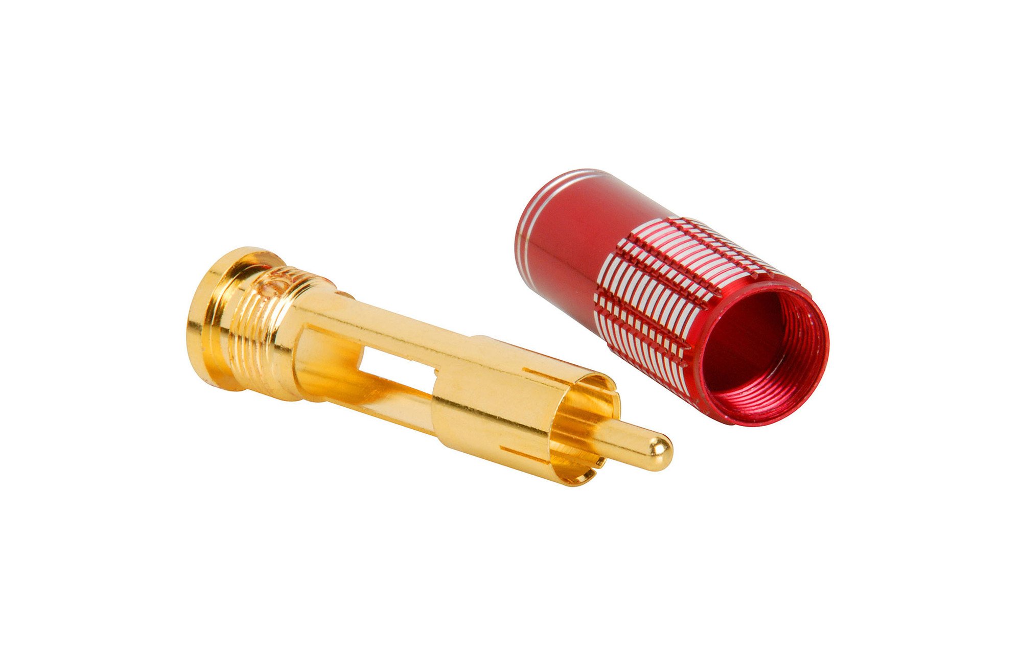 Arany RCA Super Plug csatlakozó, piros, 8 mm-es kábelbevezetés