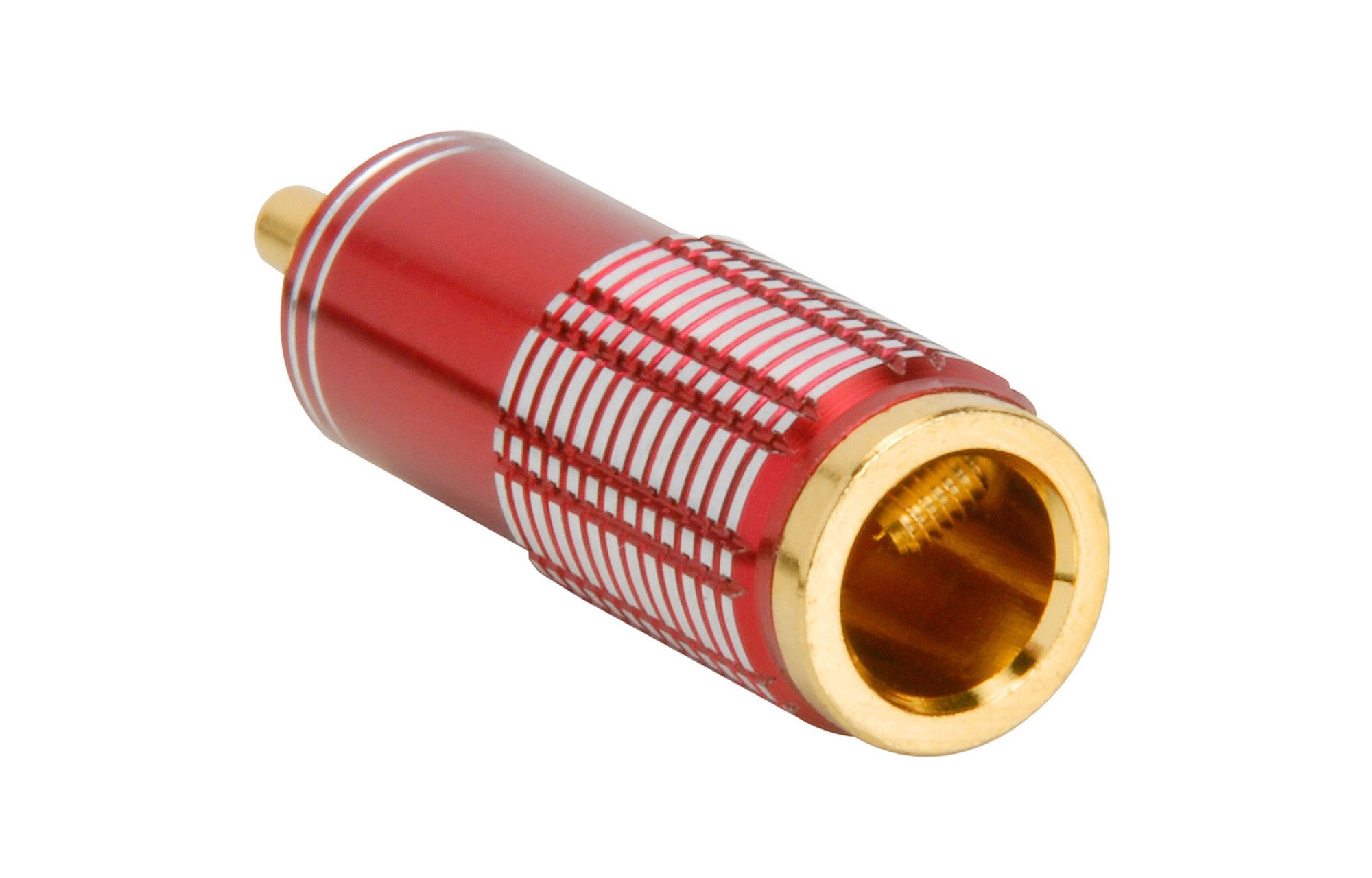 Arany RCA Super Plug csatlakozó, piros, 8 mm-es kábelbevezetés
