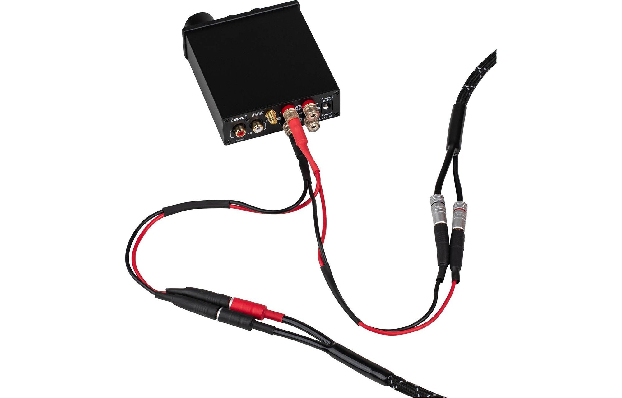 Egy pár párhuzamos banáncsatlakozó osztó 25 cm x 14 AWG vezetékekkel