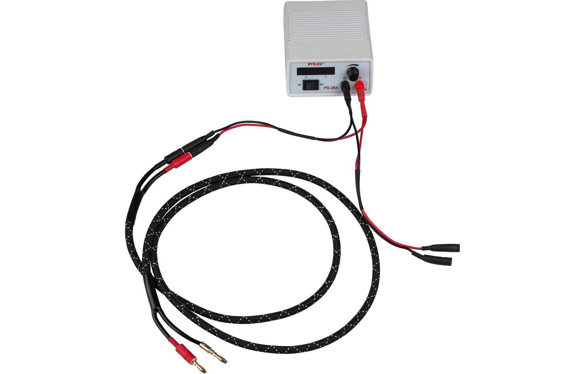 Egy pár párhuzamos banáncsatlakozó osztó 25 cm x 14 AWG vezetékekkel