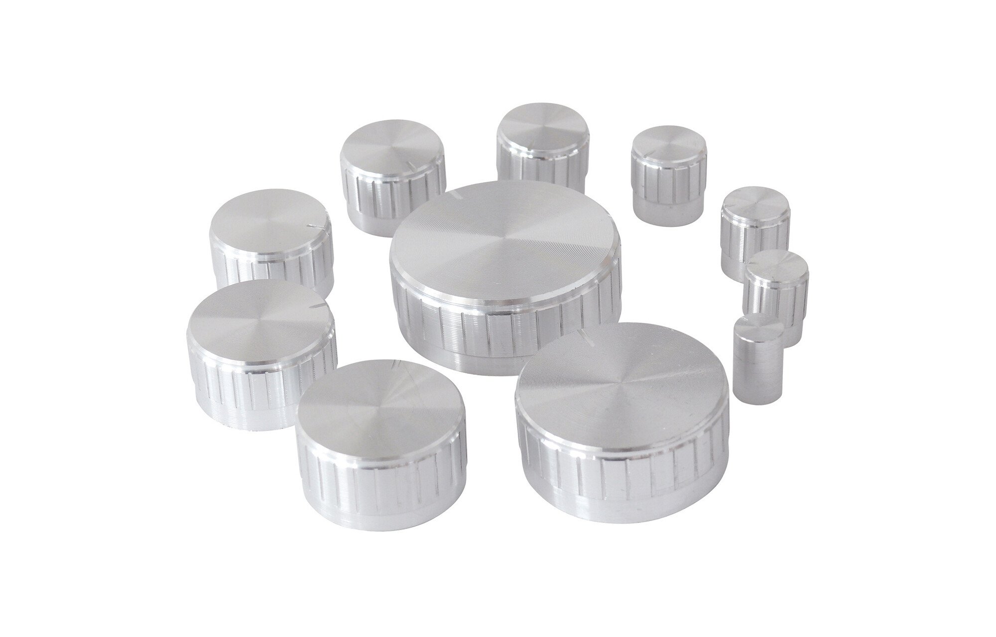 11 darabos gombkészlet ezüst 6 mm tengely