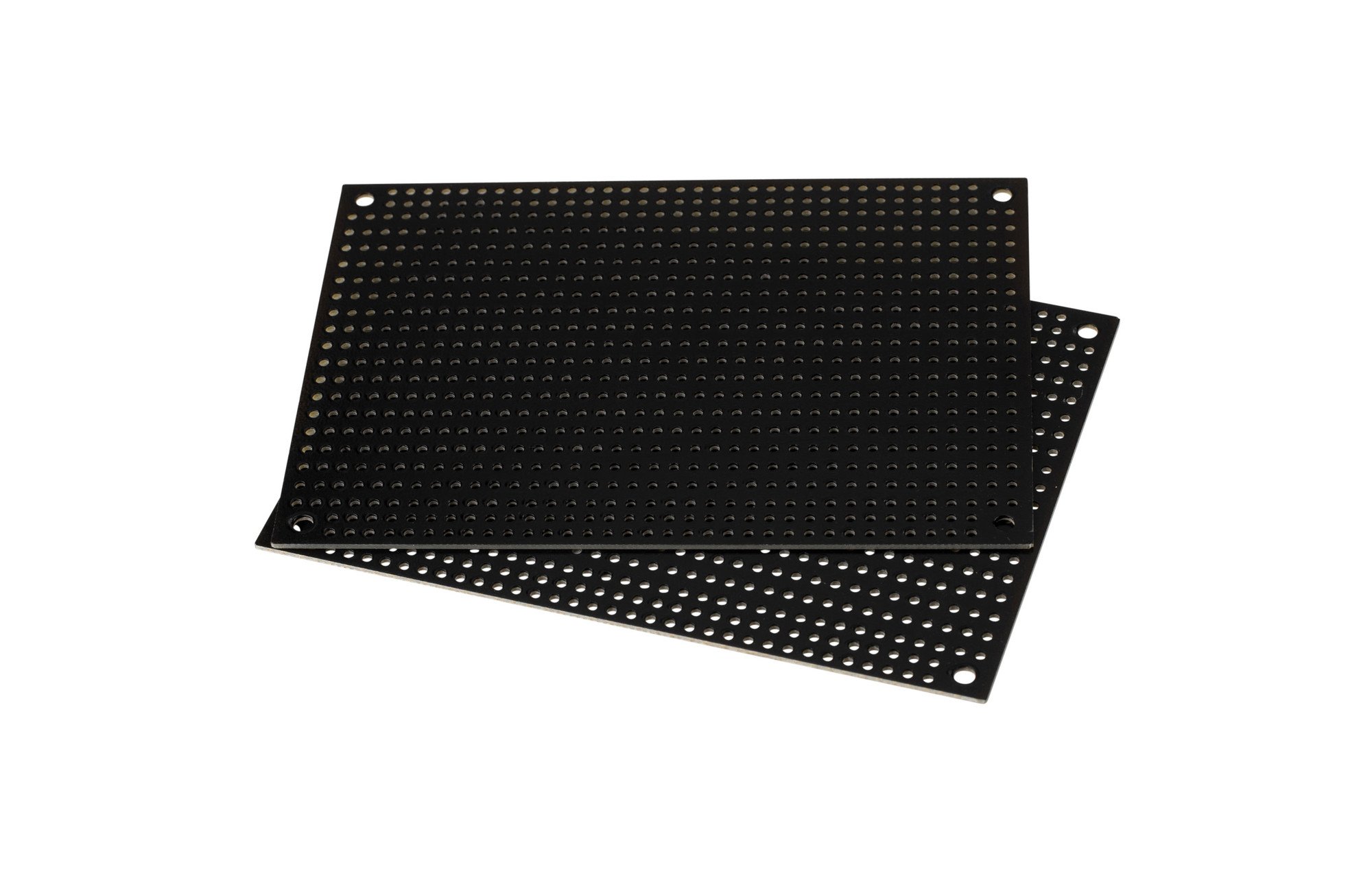 Fekete perforált keresztváltó tábla | Pár | 8,89 x 12,70 cm áramköri lapok