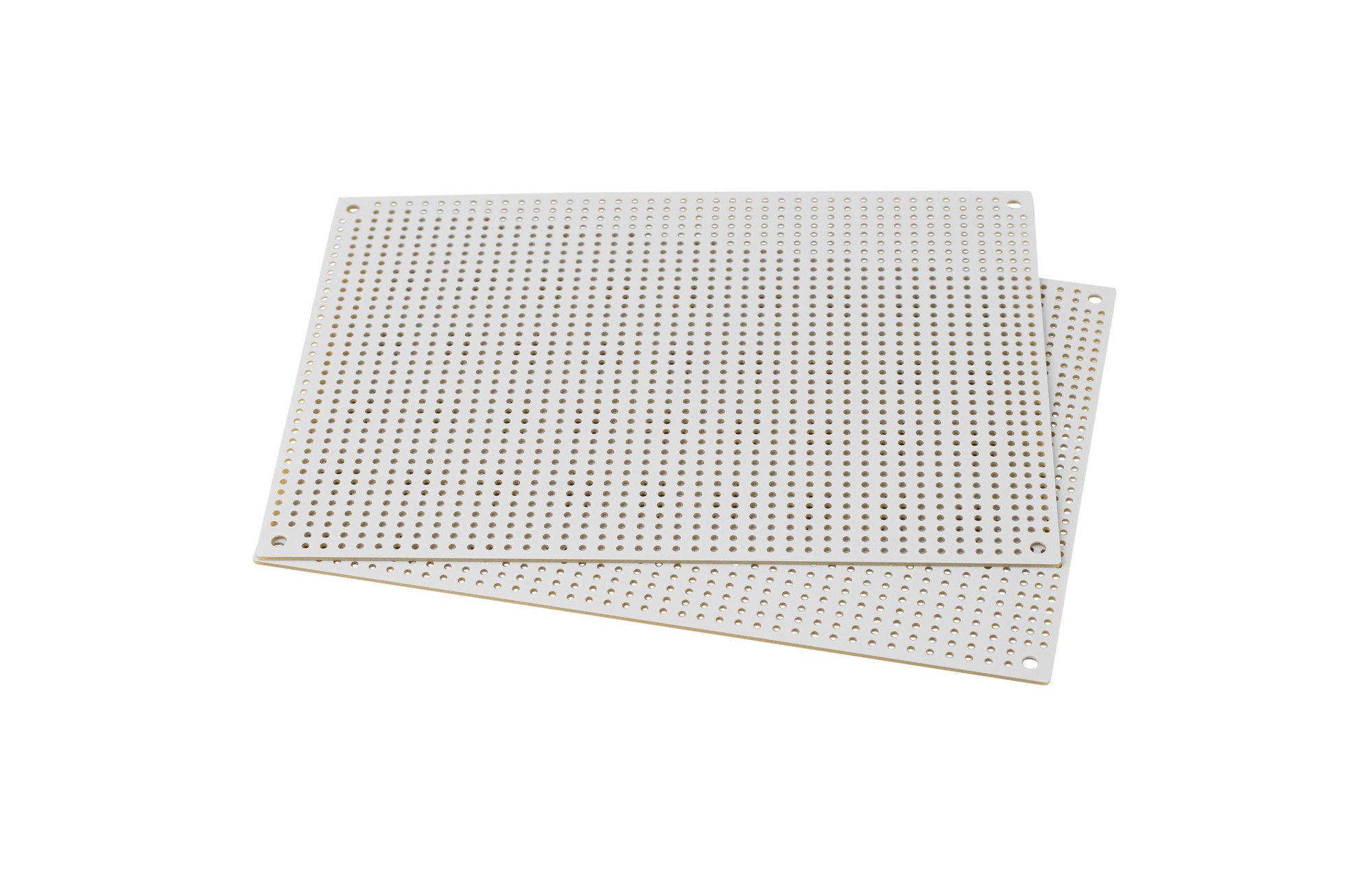 Fehér perforált keresztváltó tábla | Pár | 12,70 x 17,78 cm áramköri lapok