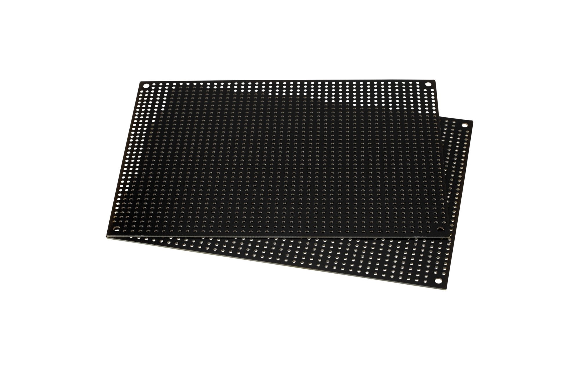 Fekete perforált keresztváltó tábla | Pár | 12,70 x 17,78 cm áramköri lapok