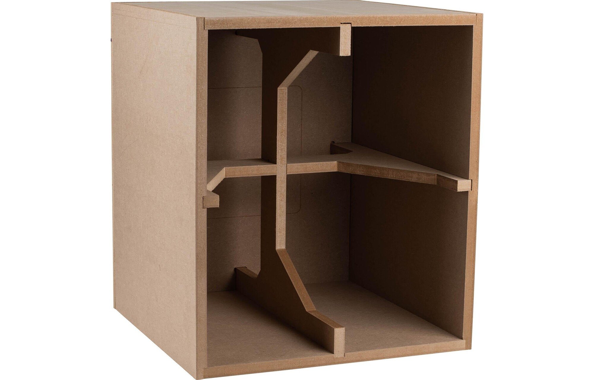 Parts-Express Knock-Down MDF 113 literes mélysugárzó doboz üres terelőlemezzel | akár 18'' sub