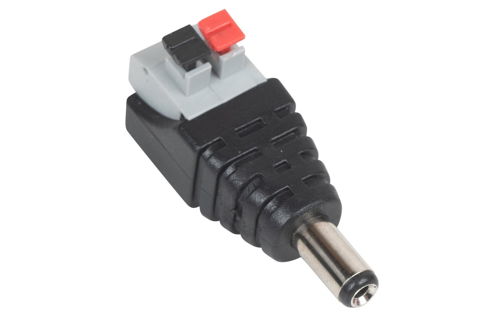 5,5 x 2,1 mm-es DC tápcsatlakozó dugó / férfi lenyomható csatlakozókkal