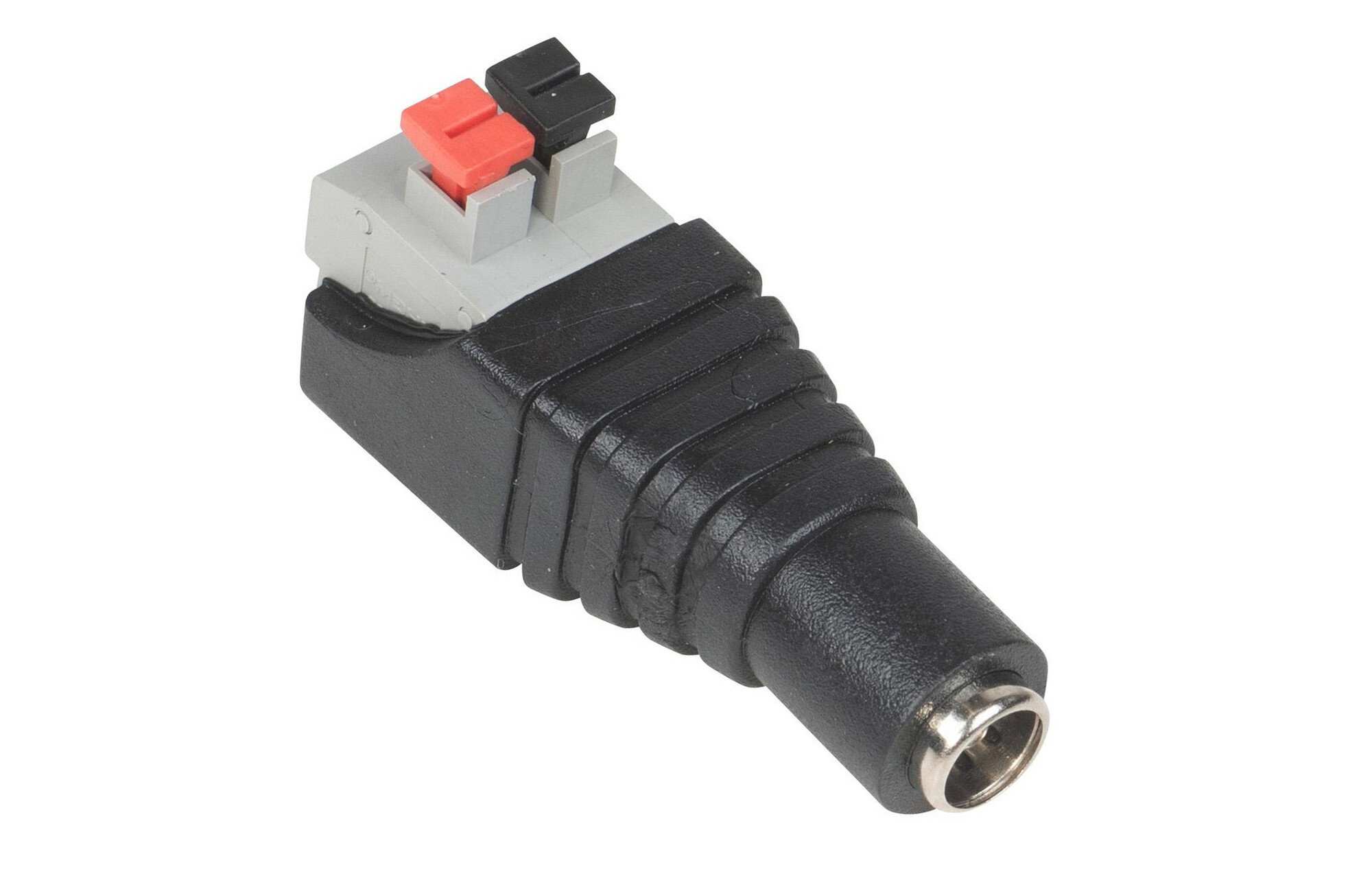 5,5 x 2,1 mm-es DC tápcsatlakozó aljzat / nő lenyomható csatlakozókkal