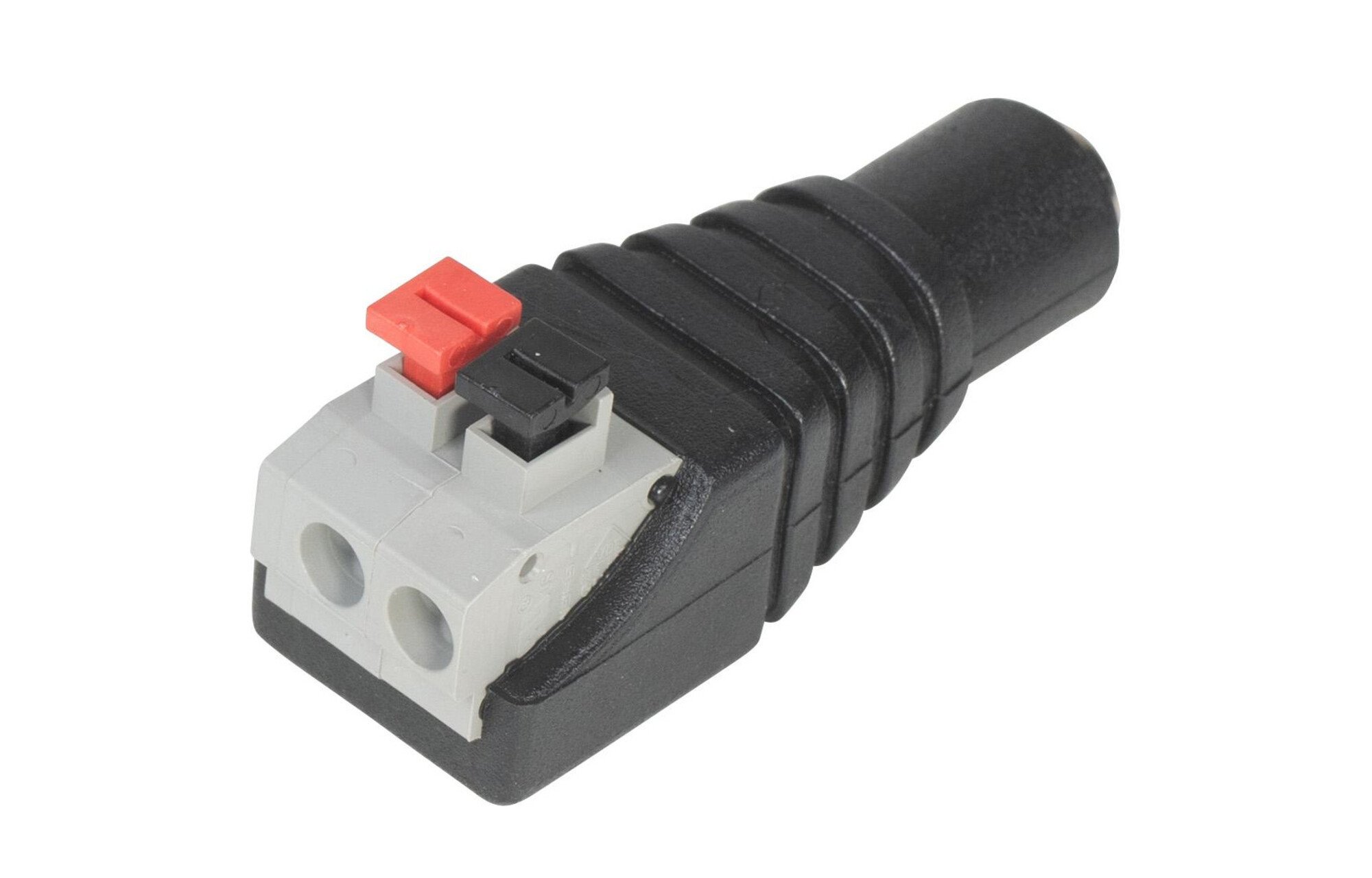 5,5 x 2,1 mm-es DC tápcsatlakozó aljzat / nő lenyomható csatlakozókkal