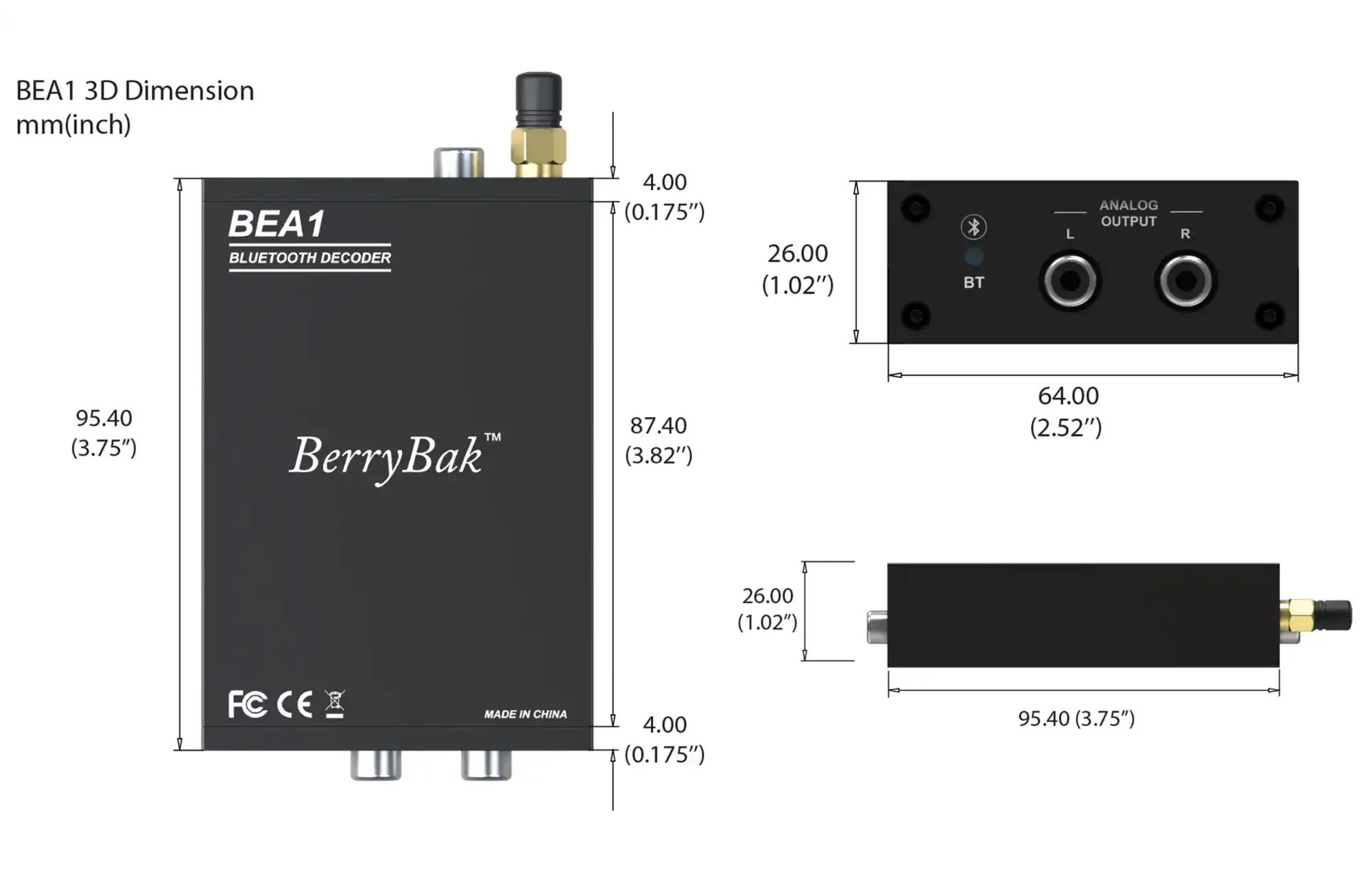 BerryBak BEA1 többfunkciós audio dekóder
