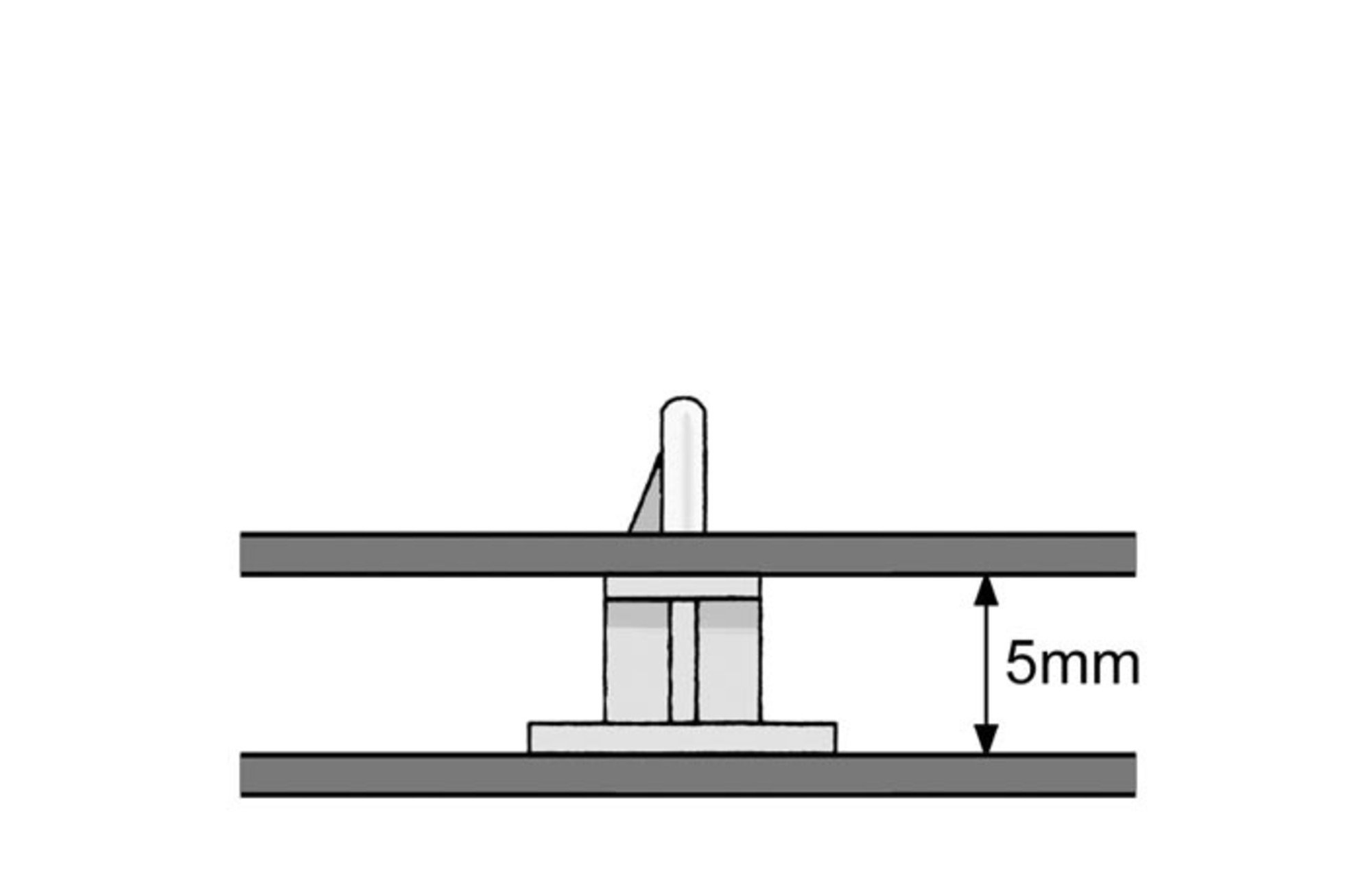MMB050 PCB tartó | 5 mm |  4 mm
