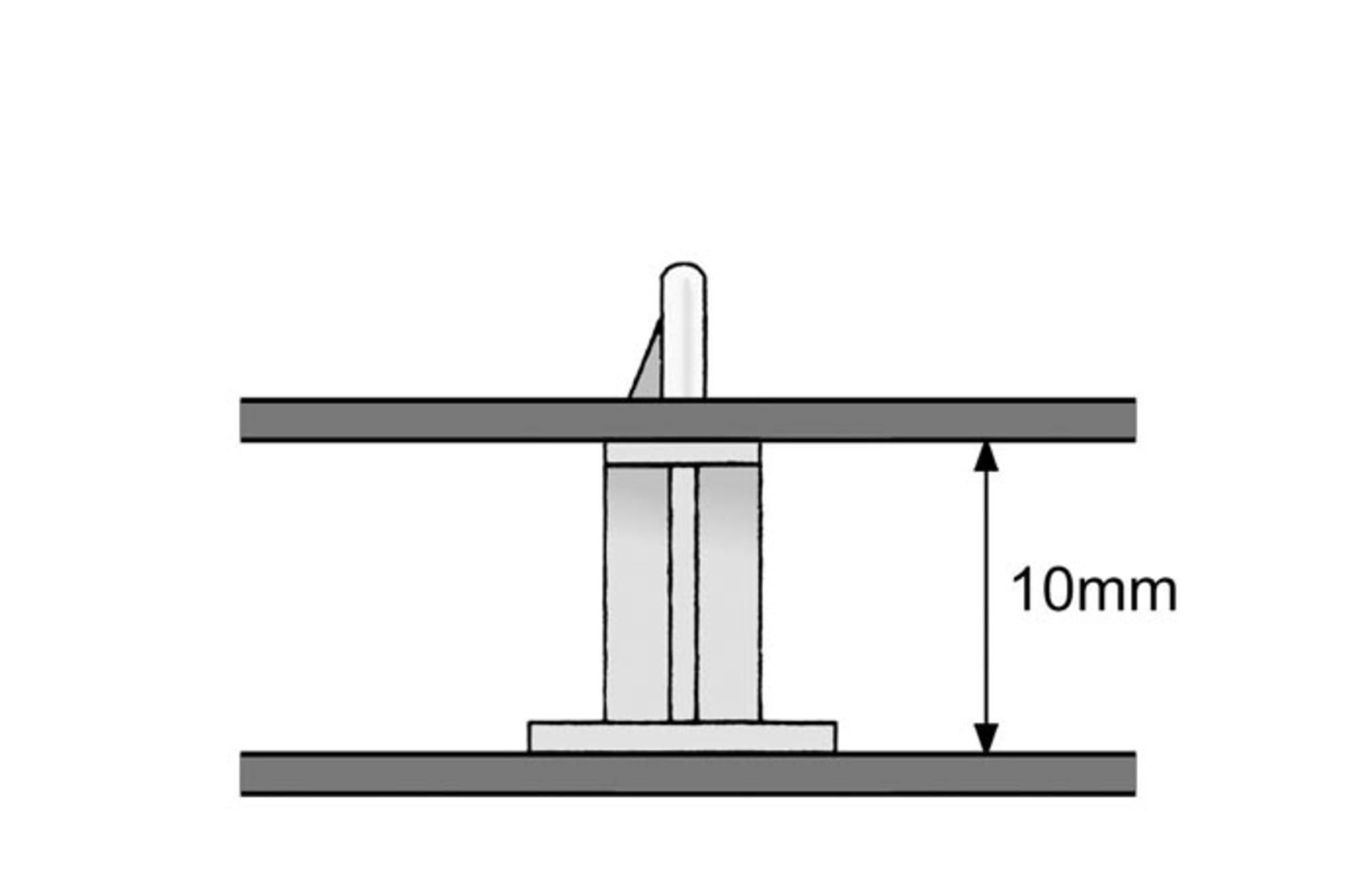 MMB100 PCB tartó | 10 mm |  4 mm