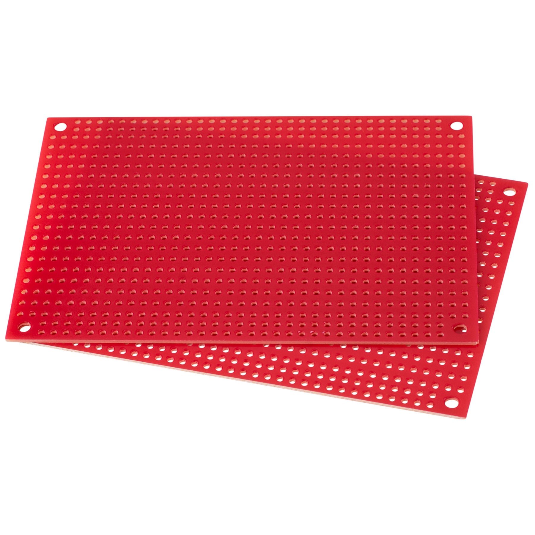 Red Perforated Crossover Board | Pair | 8,89 x 12,70 cm Circuit Boards