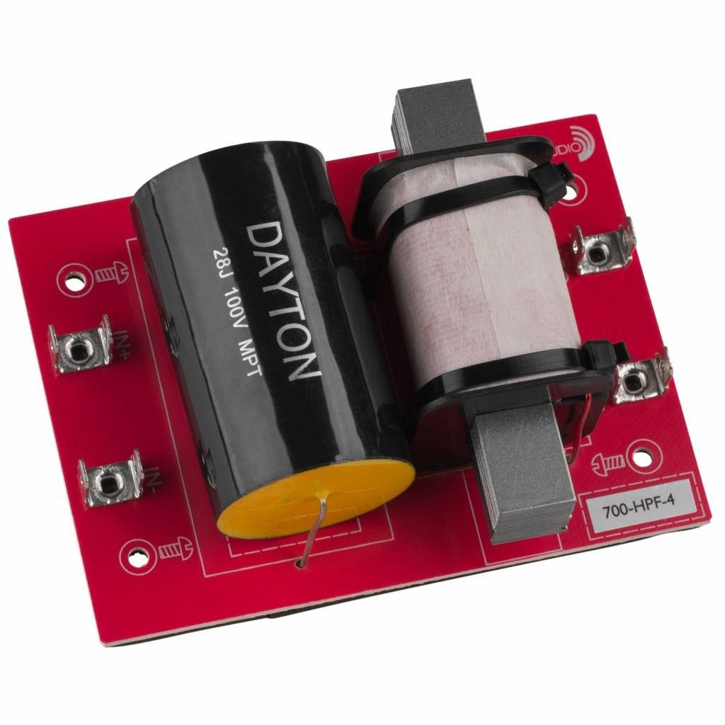 High Pass Speaker Crossover 12 dB/Octave, 4 Ohm Assembled crossover