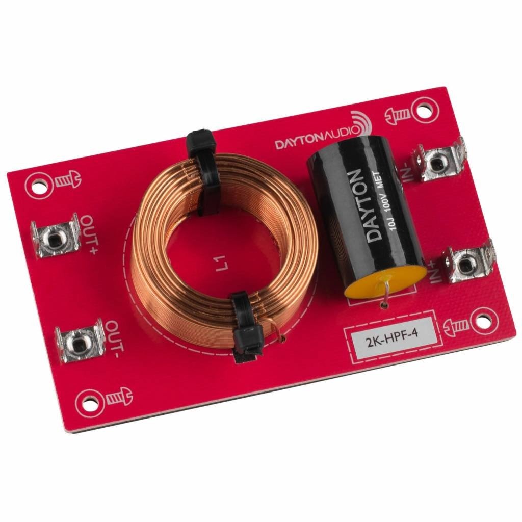 High Pass Speaker Crossover 12 dB/Octave, 4 Ohm Assembled crossover