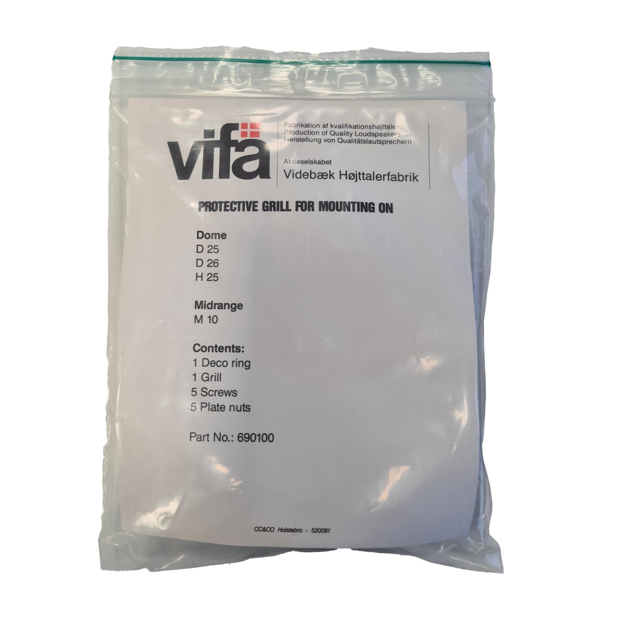 Vifa Decorative Speaker Grill Pair | Round Perforation | 4'' / 10cm